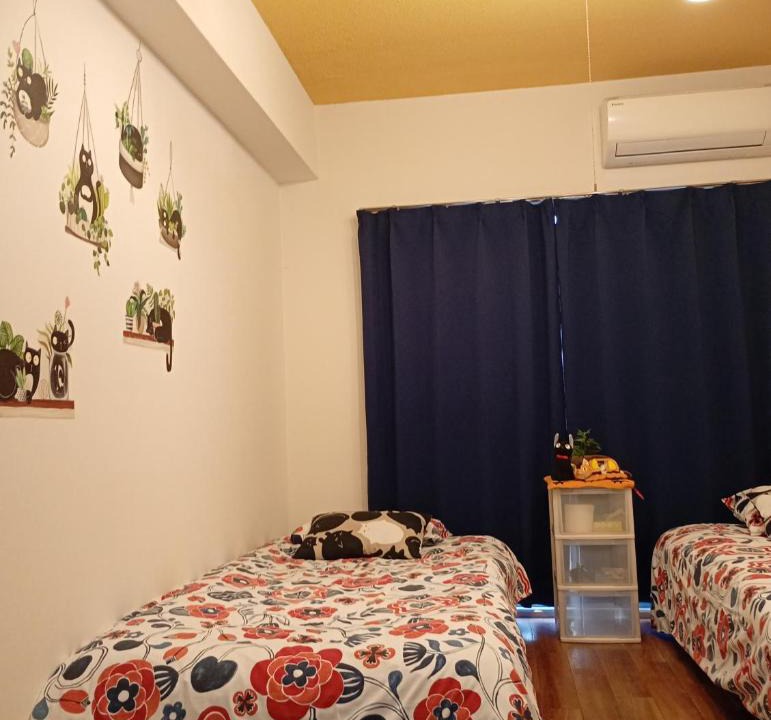Sumiyoshi Apartment | KT-HouSe ツインベッドルーム