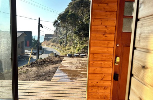 Futtsu Cottage | Log Cabin with Ocean Views | Bonfire in a Private Satoyama Forest