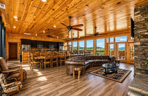 Chalet Village North Cabin | Mansion In The Sky | Large Groups | Private Views | Pool | Sleeps 34