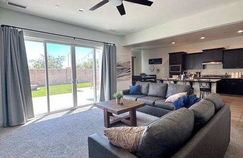 Clovis House | Modern 3BR Clovis Retreat w/Workspaces, Game Room & Yard—Close to Nat’l Parks