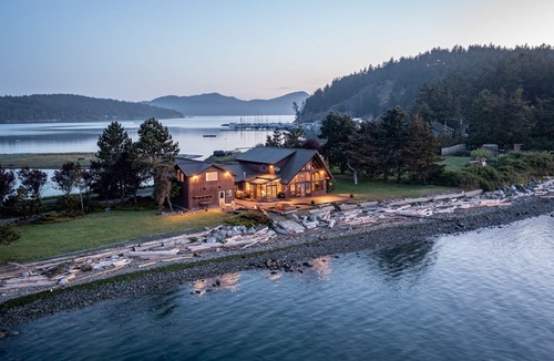 Lopez Island House | Panoramic View, Private, Low Bank Waterfront