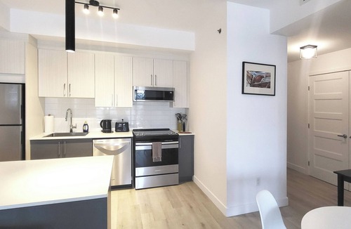 District d'Aylmer Apartment | Retro 1 bedroom apartment with in unit laundry, river view and balcony