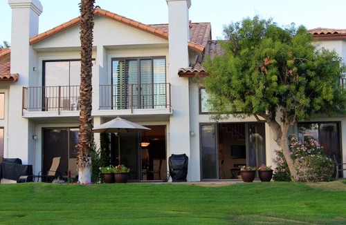 Palm Desert Condo | Spectacular Patio Views of the Santa Rosa Mountains, PVCC Golf Course & Pool!