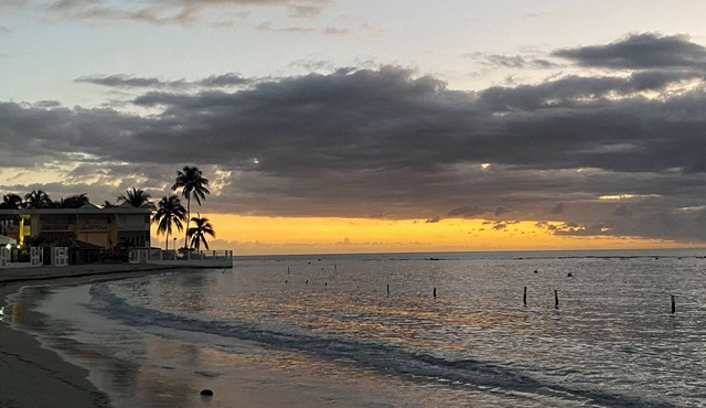 1BR beachfront stay with walk-out beach access and kayak in Cabo Rojo