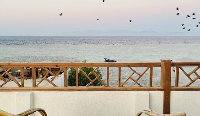 Beach front studio with huge roof top terrace in Dahab