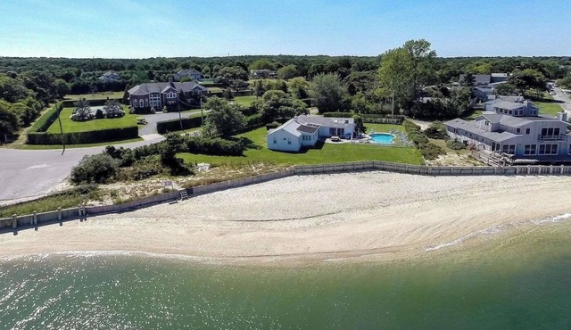 Beachfront Hamptons Getaway with beach access and a private pool! in Hampton Bays