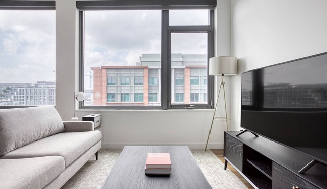 Bright Navy Yard 1BR w/Gym & W/D, steps from Nats Park, by Blueground