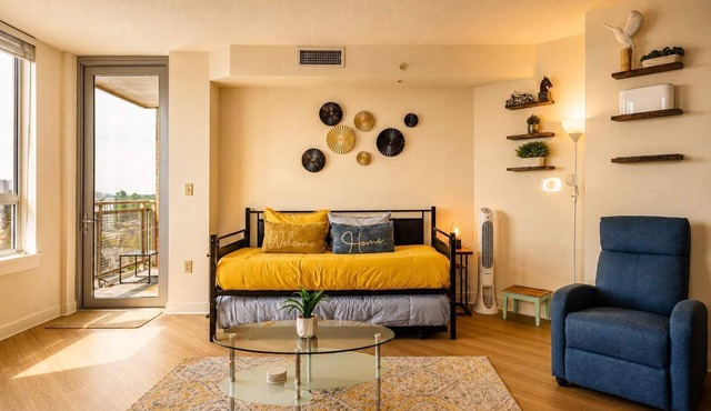 Downtown Silver Spring Walkable Metro Skyline Balcony Corner Suite | Luxe Pad