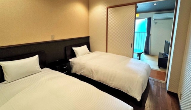 For 3 people 25 square meters small twin room n/Kyoto City Kyōto