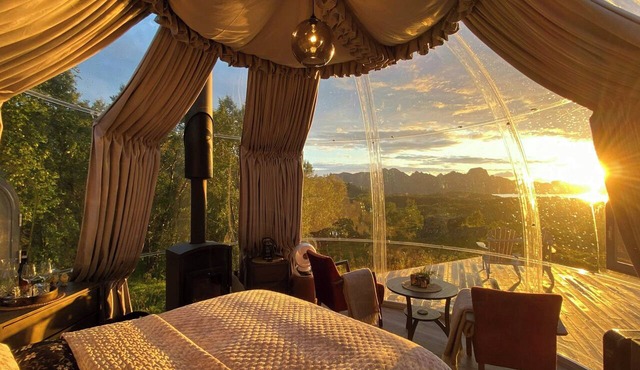 Glass Dome with 360° Fjord & Mountain Views