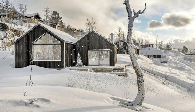 Modern cabin in harmony with nature in Moen