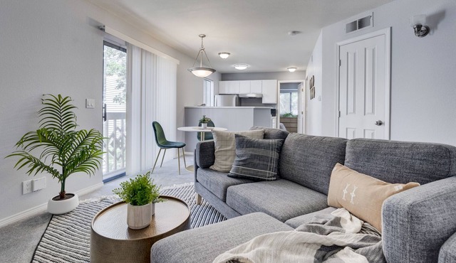 Modern Condo w/ Fireplace, Gym, Shared Pool!
