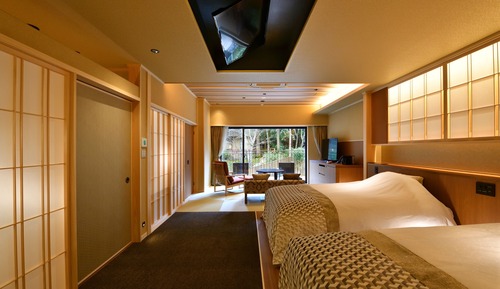 Spacious Japanese style room with open-air bath, Non Smoking
