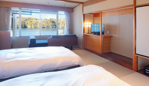 [Non-smoking] Standard Japanese-style Twin Bed (No indoor bath)