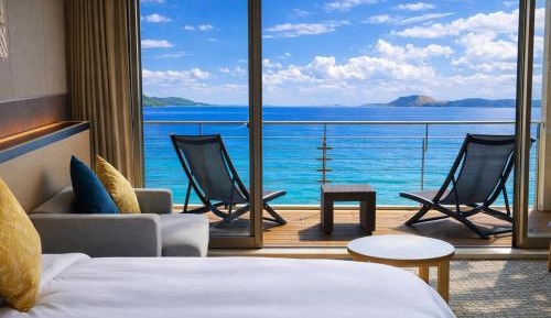 [Setouchi Ocean Terrace] Premium Twin Room on Top Floor with Semi Open-Air-Bath 45㎡ - Non-Smoking