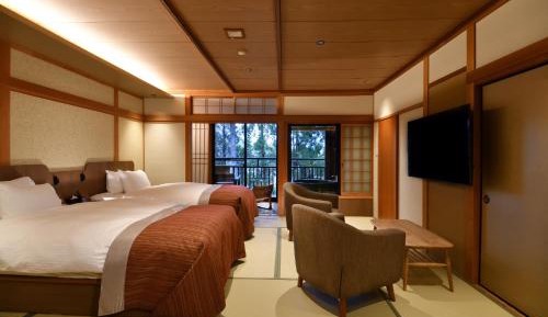 Twin Room with Tatami Area and Open Air Bath - 2nd Floor