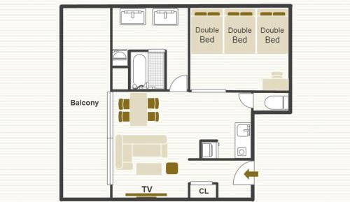 One-Bedroom Apartment with BBQ Available