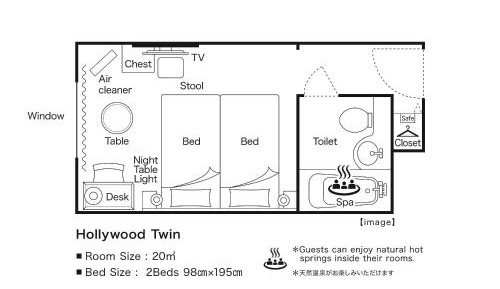 Hollywood Twin - Non-Smoking