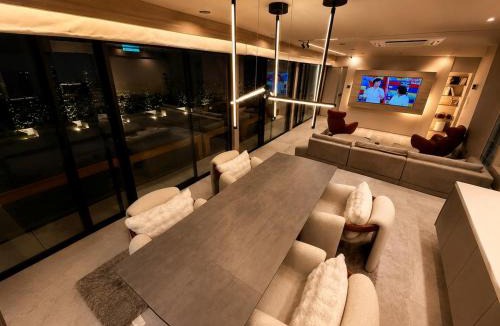 Fukushima Apartment | Luxury Penthouse Osaka Top floor rental, sauna, large terrace, good access to USJ and Namba