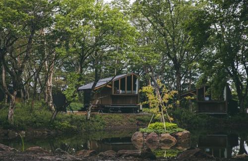 Shinkashio Onsen Hotel | Earthboat Nasu - Glamping Cabin with Private Wood-Fired Sauna & Onsen, Pet-Friendly & Cage-Free